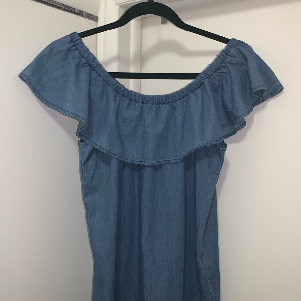 Off the Shoulder Denim Dress